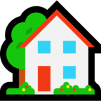 Get House With Garden Emoji 